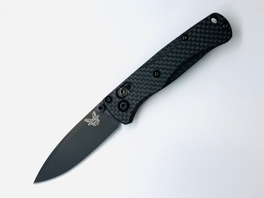 BENCHMADE 533-BK 1 MINI BUGOUT KNIFE PACKAGE - CARVE SCALES- CARBON FIBER