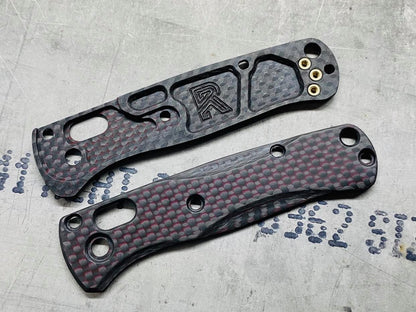 533 Mini Bugout Limited Red Carbon Fiber Scales- Carve Design